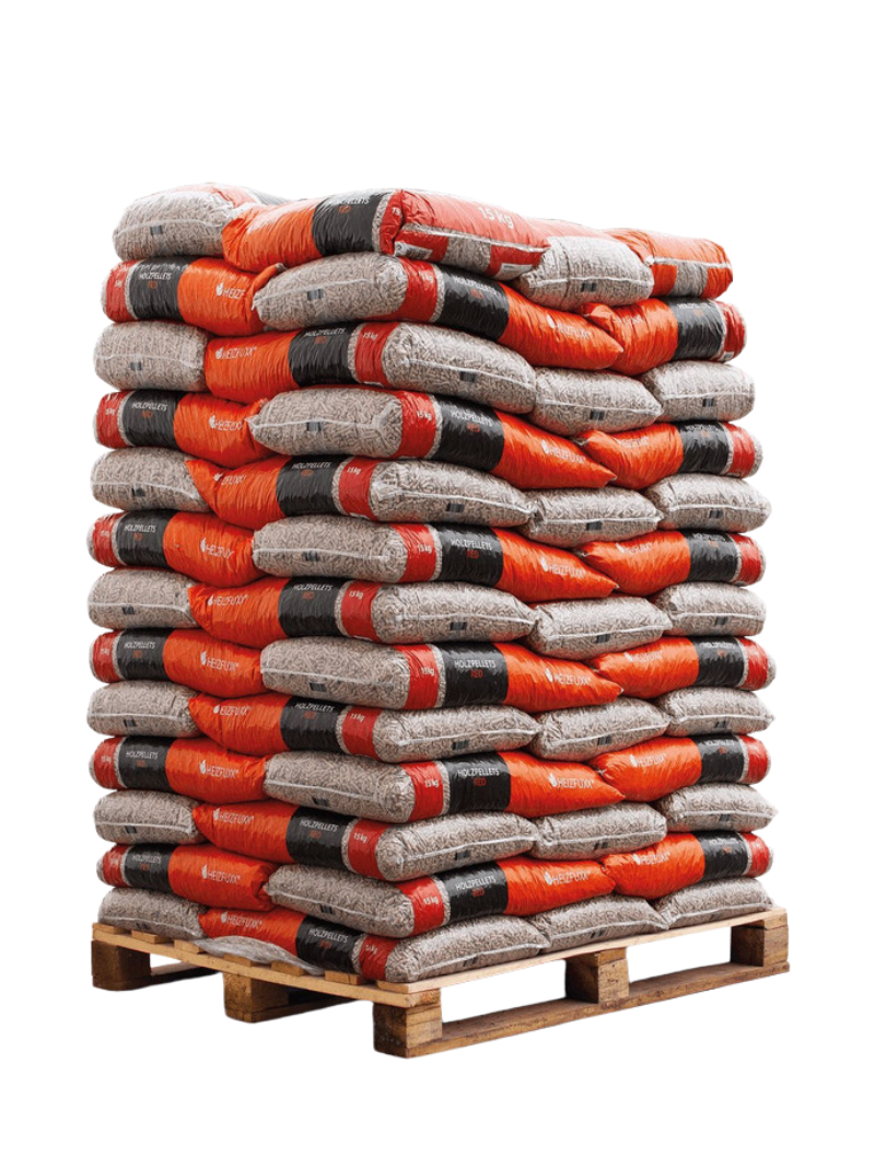 Palette de Pellets Bois Dur Heizfuxx Rouges – 65 sacs de 15 kg (975 kg) – Image 2
