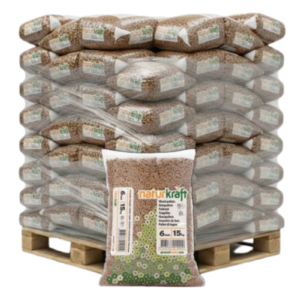 Palette Naturkraft de Granulés de Bois – 66 Sacs x 15 kg (990 kg)
